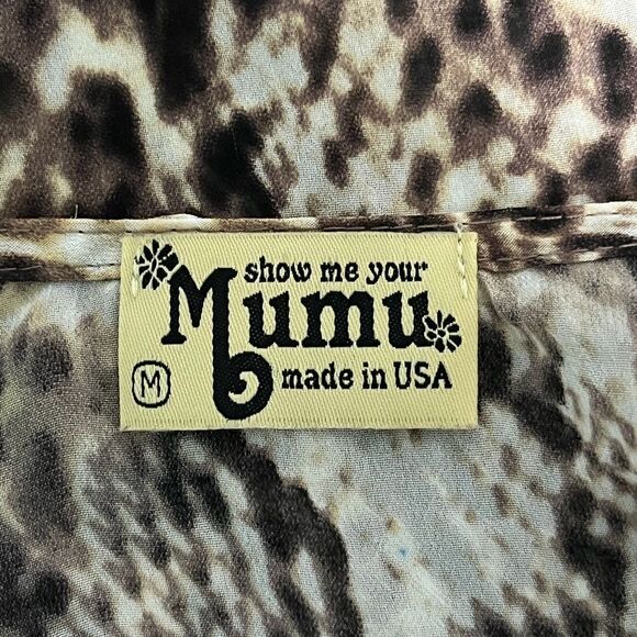 Show Me Your MuMu Silky animal print hi-low Flowy tank top - Picture 2 of 4